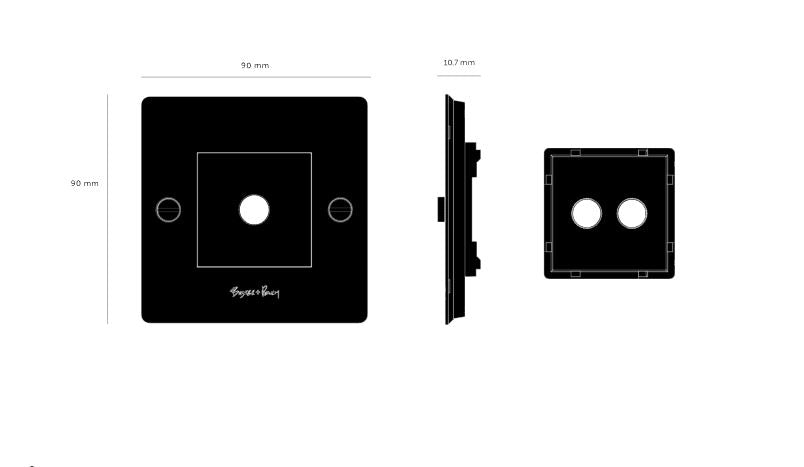 1G bagplade med 2 x indsats, hvid • Buster + Punch - Copenhagenhomedesign