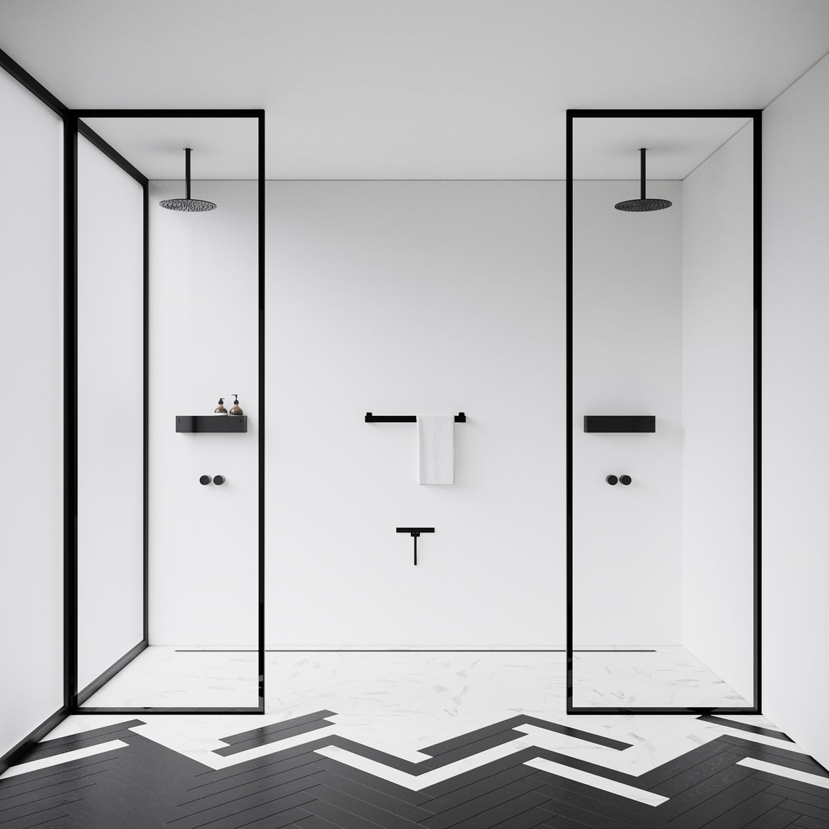 Brusehylde, sort • NICHBA - Copenhagenhomedesign