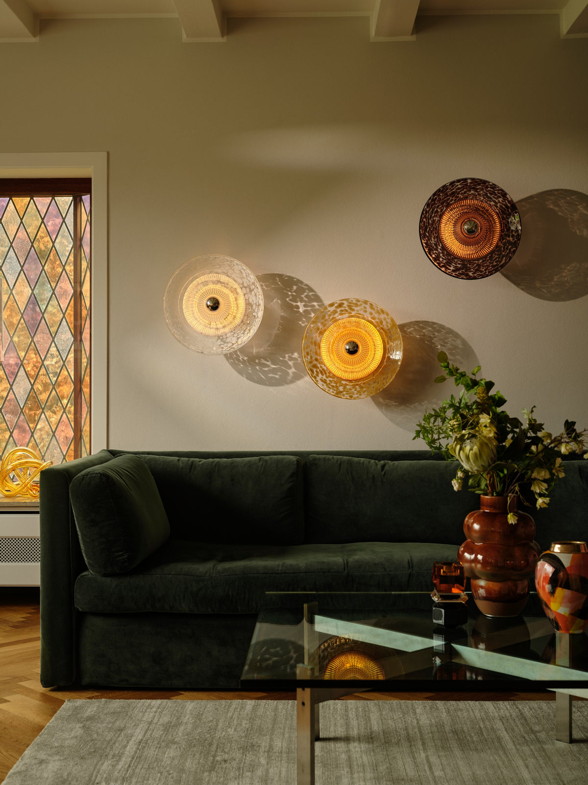 Disco Rama wall light, clear • Design by Us