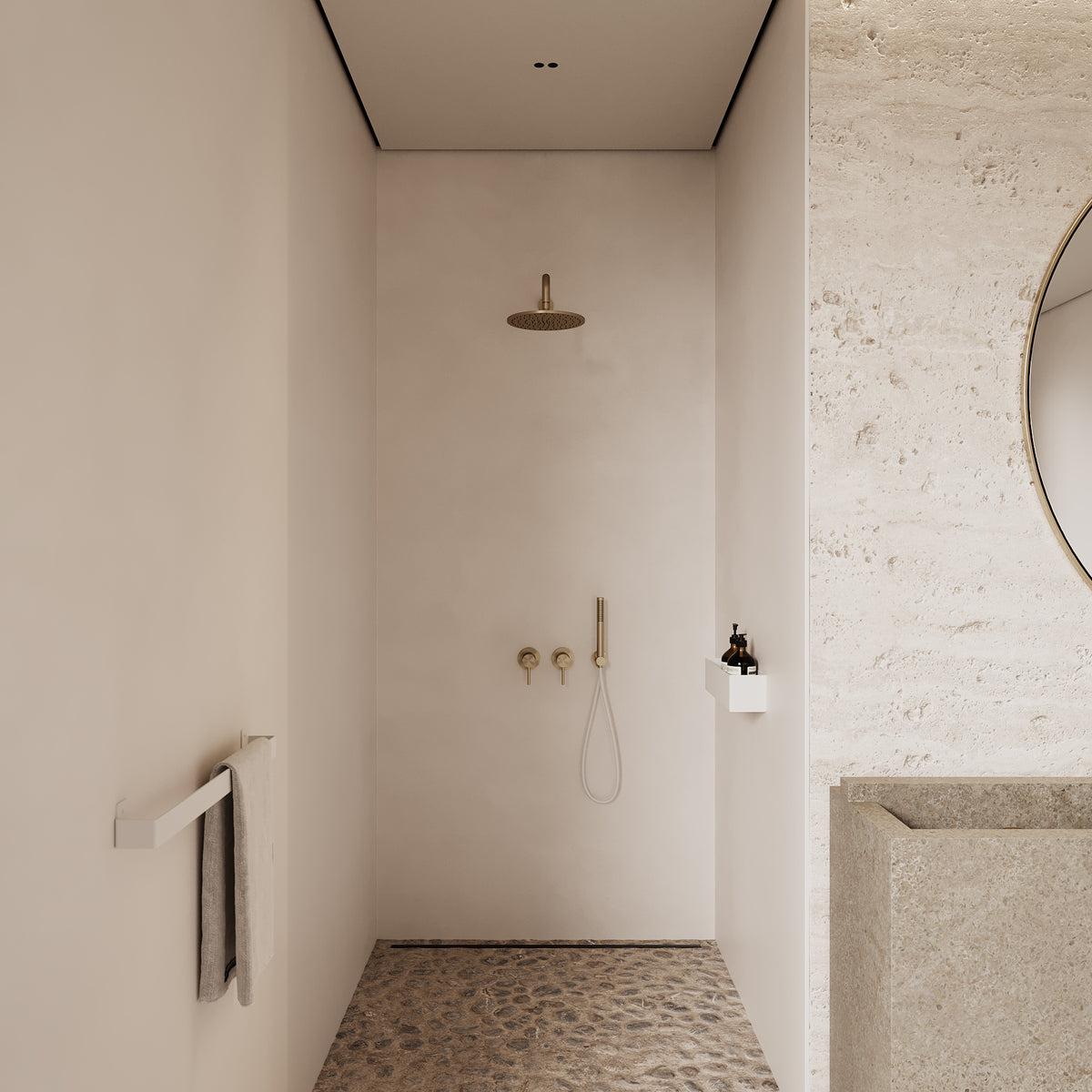Brusehylde, hvid • NICHBA - Copenhagenhomedesign