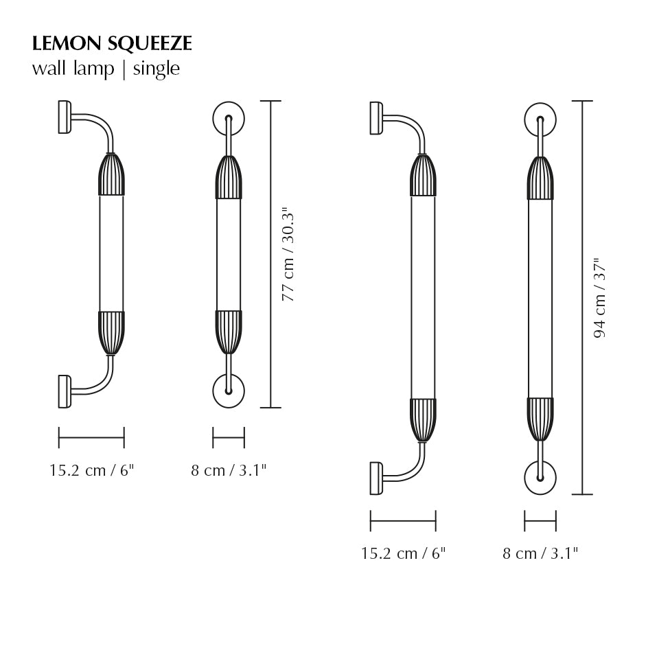 Lemon Squeeze Wall Single, væglampe, messing • UMAGE - Copenhagenhomedesign