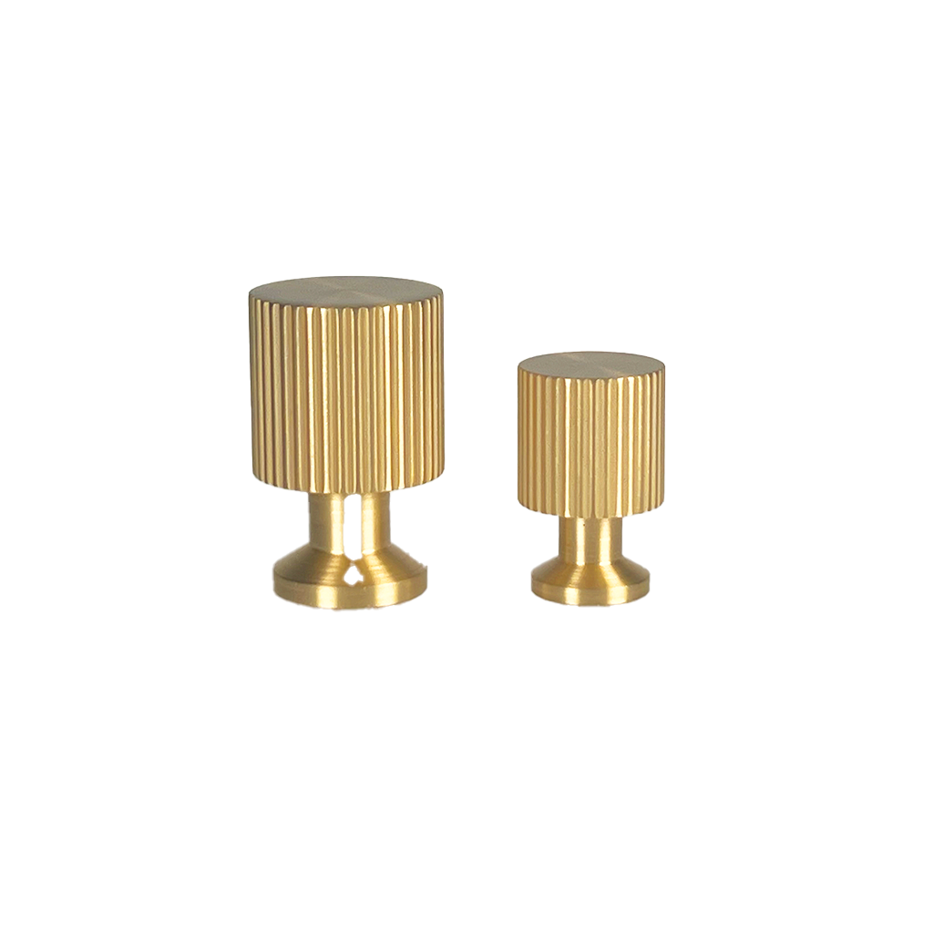 Møbelknop i børstet messing med lak, 33 mm - Marienlund • Chr. Jørgensen - Copenhagenhomedesign