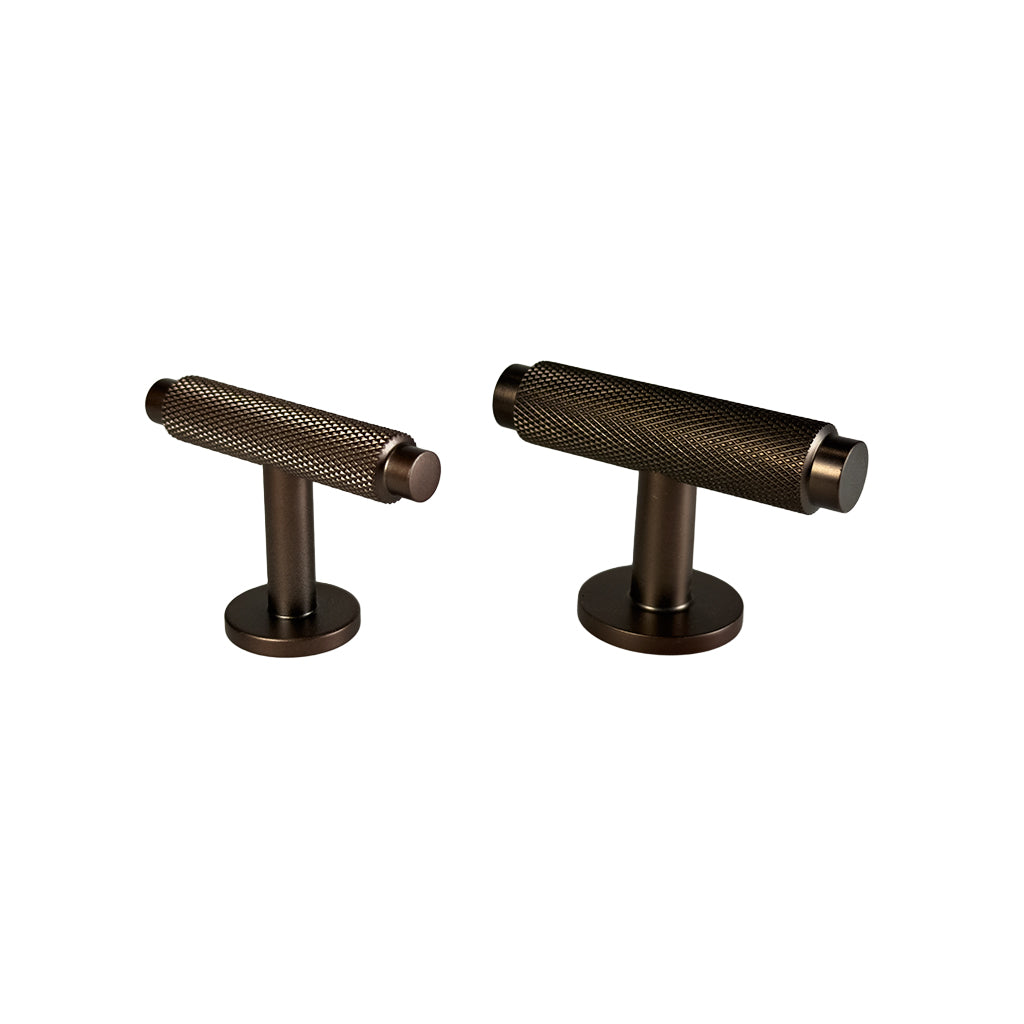 Nørrebro T-bar cabinet knob, bronze / browned brass, 56 mm • Chr. Jørgensen