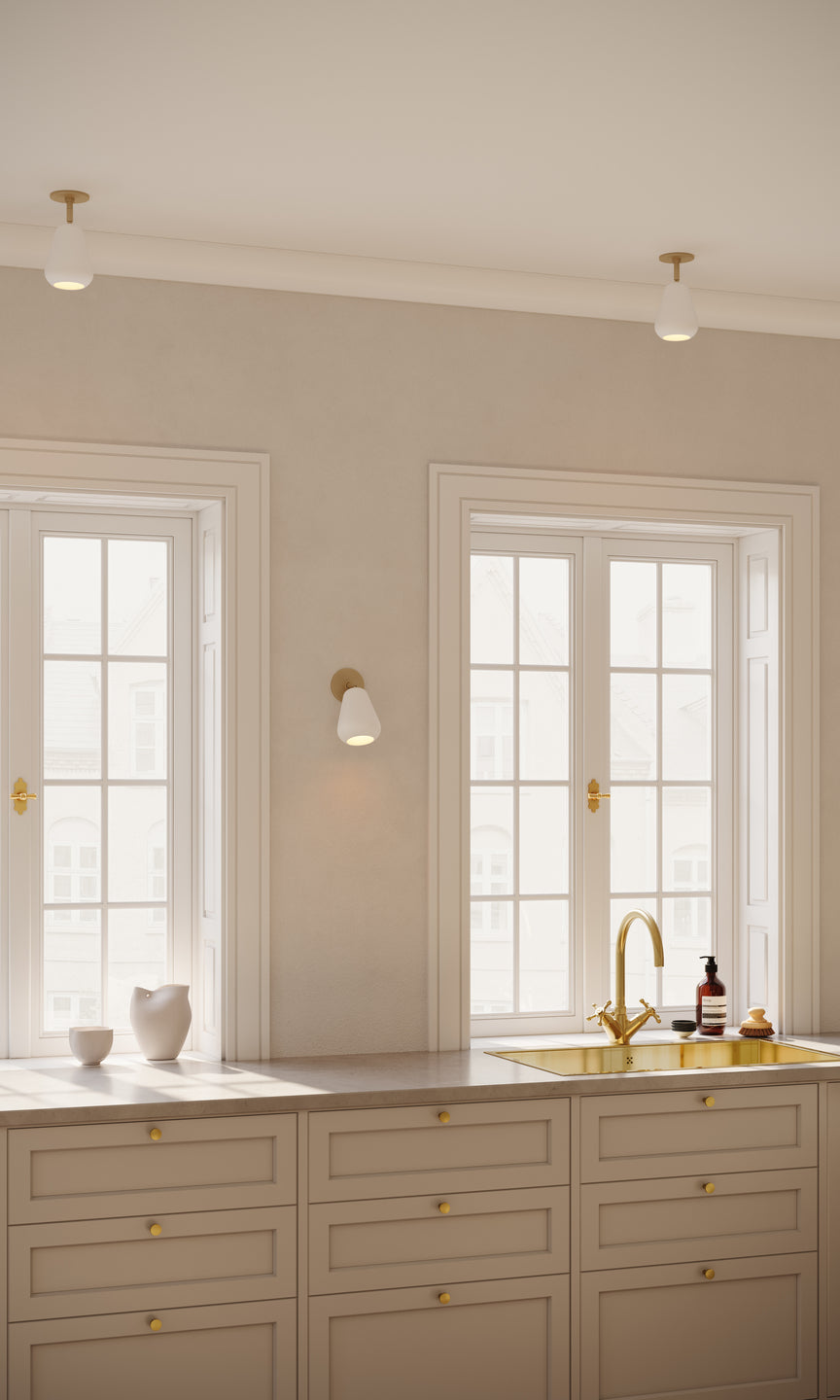 Anoli Spot Recessed indbygningsspot, nordic gold / hvid • NUURA - Copenhagenhomedesign