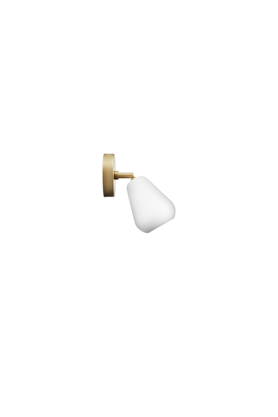 Anoli Spot Surface med roset, nordic gold / hvid • NUURA - Copenhagenhomedesign