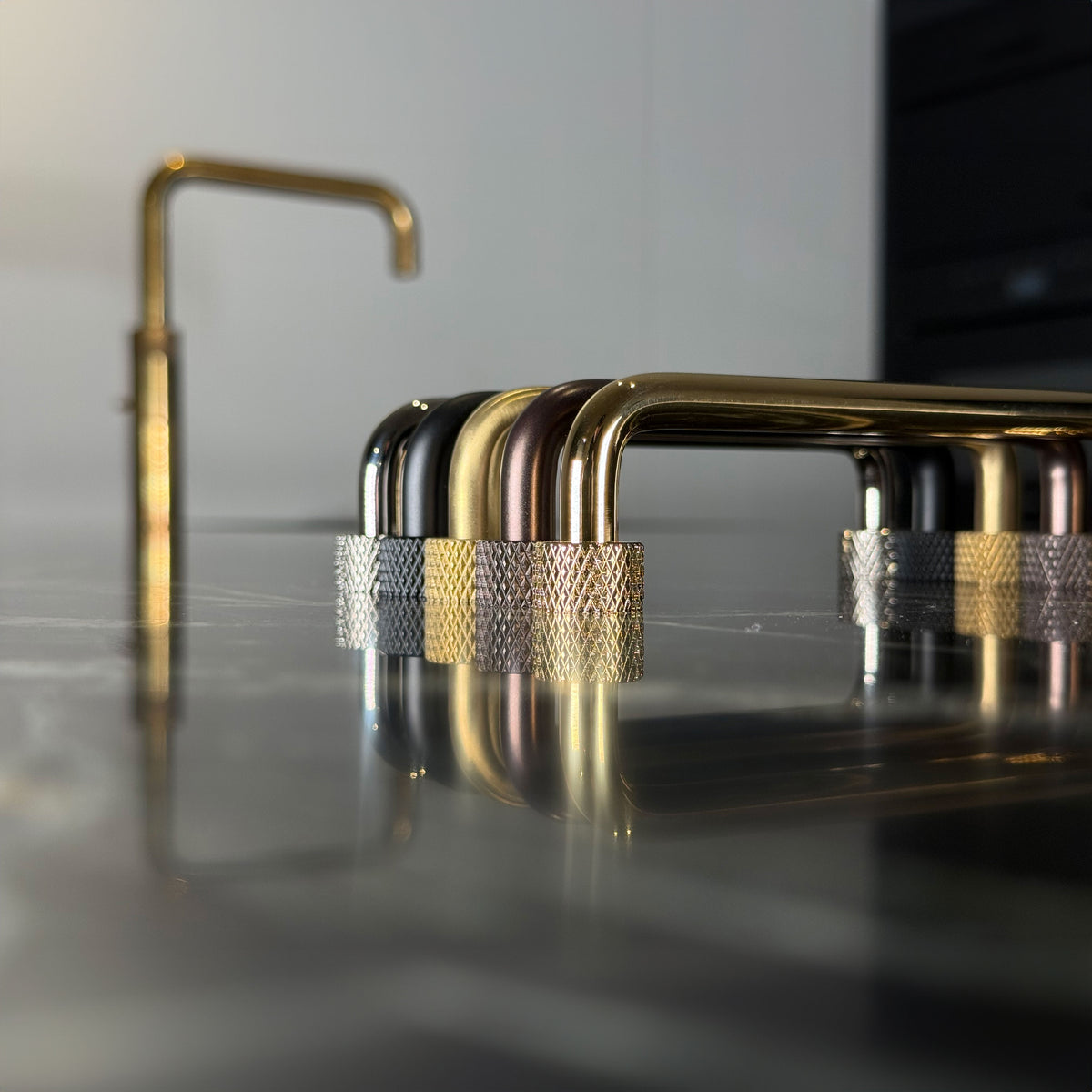 Trianglen cabinet handle, browned brass-look OBD • Chr. Jørgensen