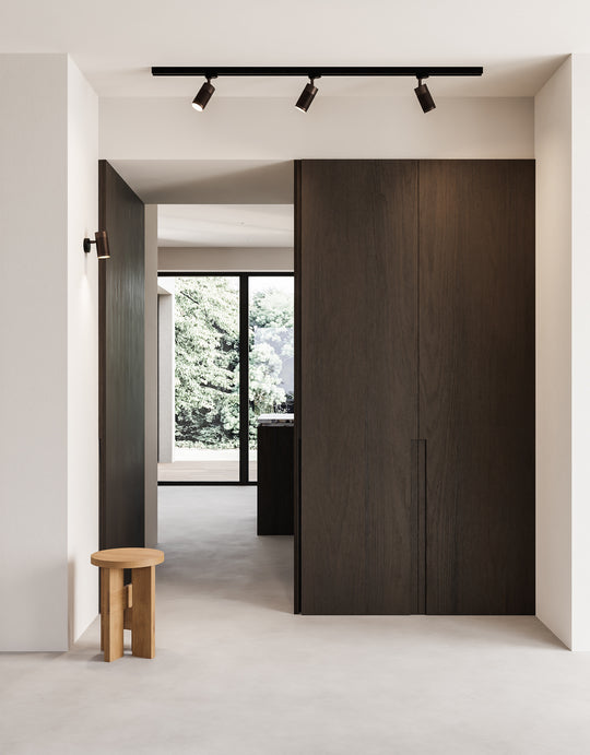 Patrone loftspot til skinne, sortbruneret og messing • Thorup Copenhagen - Copenhagenhomedesign