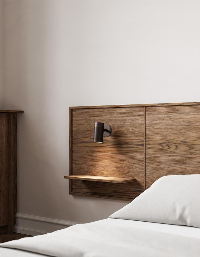 Patrone Recessed Small væglampe med dækplade, bruneret messing • Thorup Copenhagen - Copenhagenhomedesign
