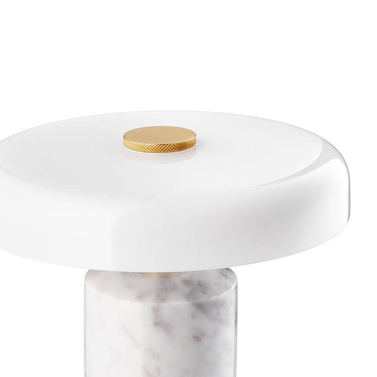 Trip Portable bordlampe, carrara/opal glossy • Design by Us - Copenhagenhomedesign