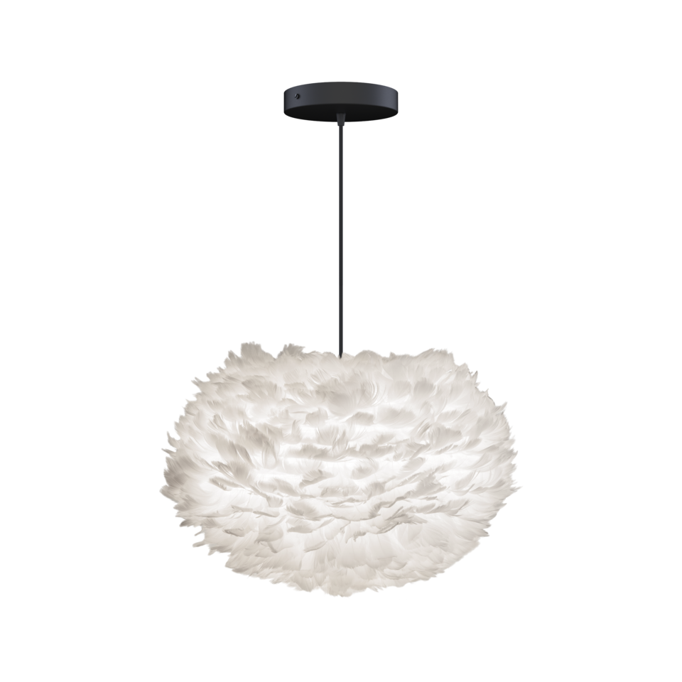 Eos pendel med roset, hvid og sort • UMAGE - Copenhagenhomedesign