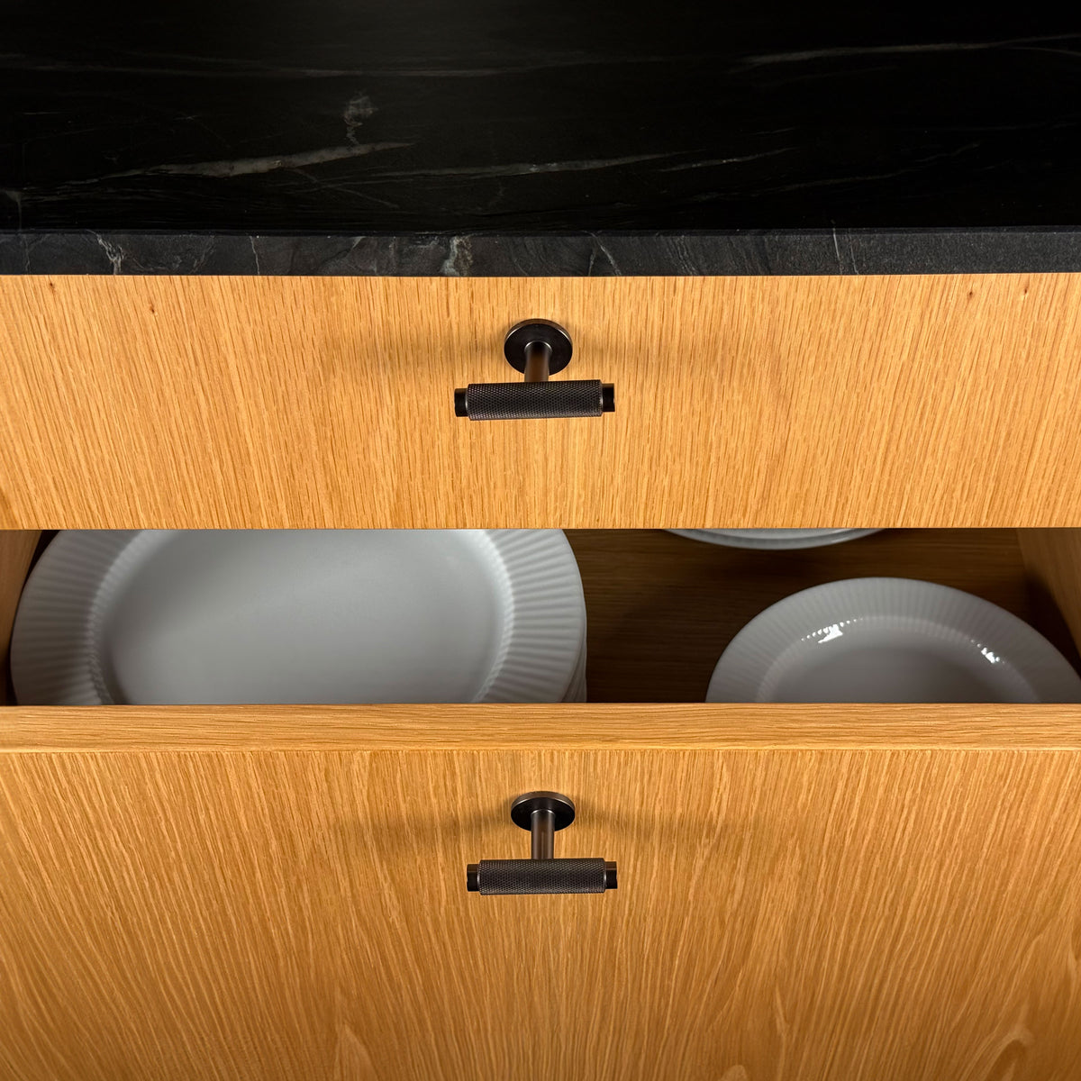 Nørrebro T-bar cabinet knob, bronze / browned brass, 56 mm • Chr. Jørgensen