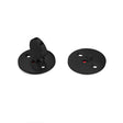Arne Jacobsen bathroom thumbturn with red/white indicator, matt black RAL 9005 • d line