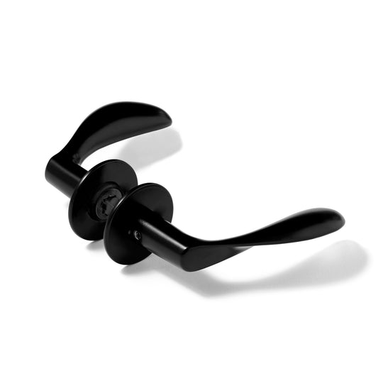 Arne Jacobsen AJ97 door handles, matt black RAL 9005, with snap-on covers • d line