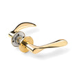 Arne Jacobsen AJ97 door handles, polished brass, 97 mm, snap-on covers • d line