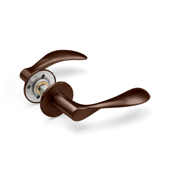 Arne Jacobsen AJ111 door handles, brushed bronze-coloured PVD, with snap-on covers • d line