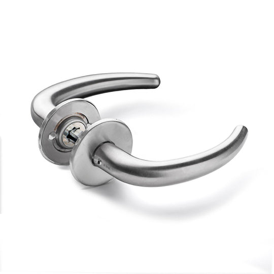 Knud Holscher Coupé door handle with snap-on cover, brushed stainless steel • d line