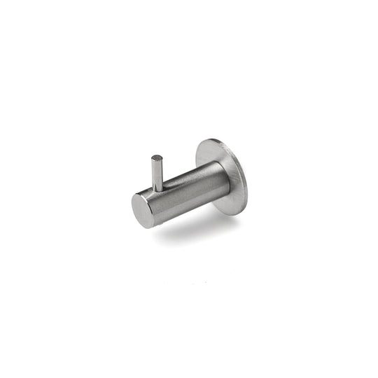 Hook with peg, brushed stainless steel • d line