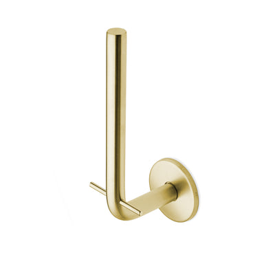 Spare toilet roll holder, brushed brass finish • d line