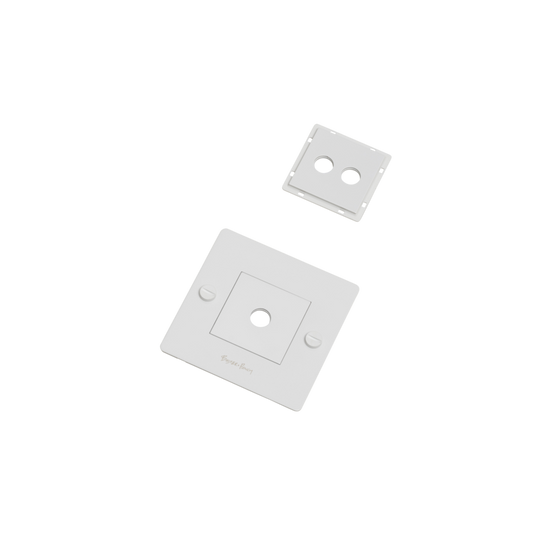 1G wall plate with two infills, white • Buster + Punch