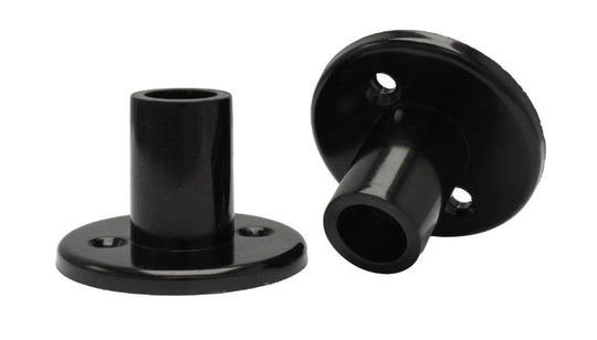 Torpedo roses in black Bakelite for new doors (2 pieces)