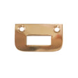 DSB straight strike plate, unlacquered polished brass • KYNER & Co