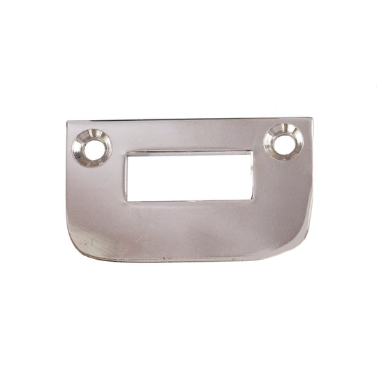 DSB straight strike plate, polished nickel-plated • KYNER & Co