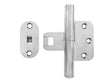 Hamborg snap-on door hinge, chrome