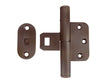 Hamborg snap-on door hinge in burnished brass