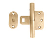 Hamborg snap-on door hinge in brushed unlacquered brass