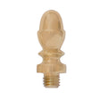 Pointed finials for Hamborg snap-on hinges, brushed unlacquered brass (2 pieces)