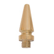 Pointed finials for Hamborg snap-on hinges, brushed unlacquered brass (2 pieces)