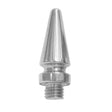 Pointed finials for Hamborg snap-on hinges, matt nickel-plated metal (2 pieces)
