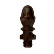 Acorn finials for Hamborg snap-on hinges, burnished brass (2 pieces)
