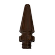 Pointed finials for Hamborg snap-on hinges, burnished brass (2 pieces)