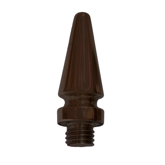 Pointed finials for Hamborg snap-on hinges, burnished brass (2 pieces)