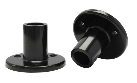 Torpedo roses in black Bakelite for older doors (2 pieces)