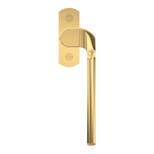 Mikkelborg window handle, unlacquered polished brass • KYNER & Co