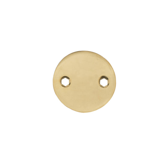 1976 interior blank escutcheon, unlacquered polished brass • KYNER & Co