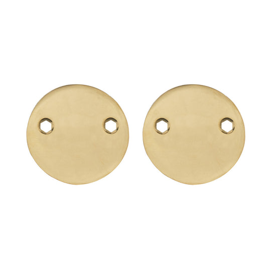 1975 blank escutcheon set, unlacquered polished brass • KYNER & Co
