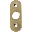 Flat narrow-profile rose, unlacquered polished brass • KYNER & Co