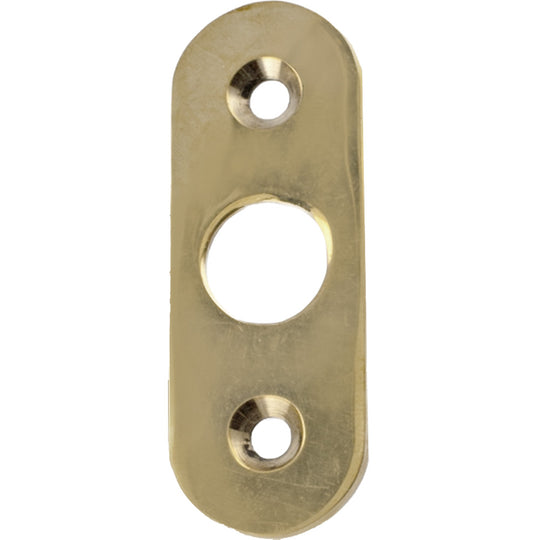 Flat narrow-profile rose, unlacquered polished brass • KYNER & Co
