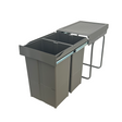 Copenhagen 2-58 – full-extension waste system, 2 × 29L, dark grey
