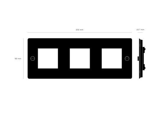 3G bagplade uden indsats (vandret), messing • Buster + Punch - Copenhagenhomedesign