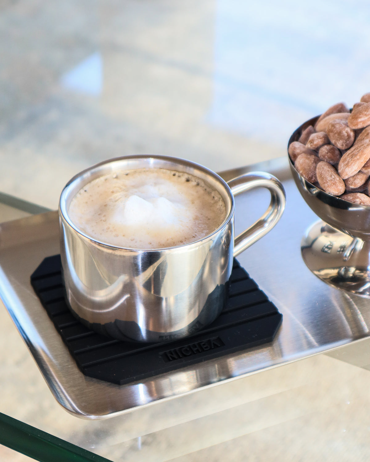 Kaffesæt Cappuccino TRIO rustfrit stål • NICHBA - Copenhagenhomedesign