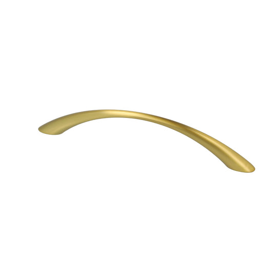 Aalborg curved kitchen handle, brushed brass look