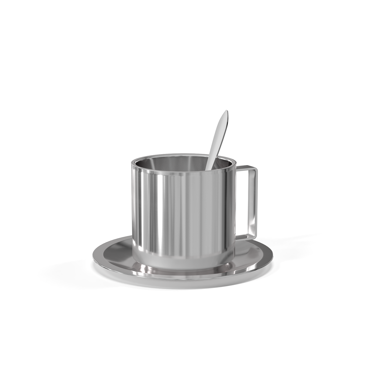 Kaffesæt Americano TRIO i rustfrit stål • NICHBA - Copenhagenhomedesign