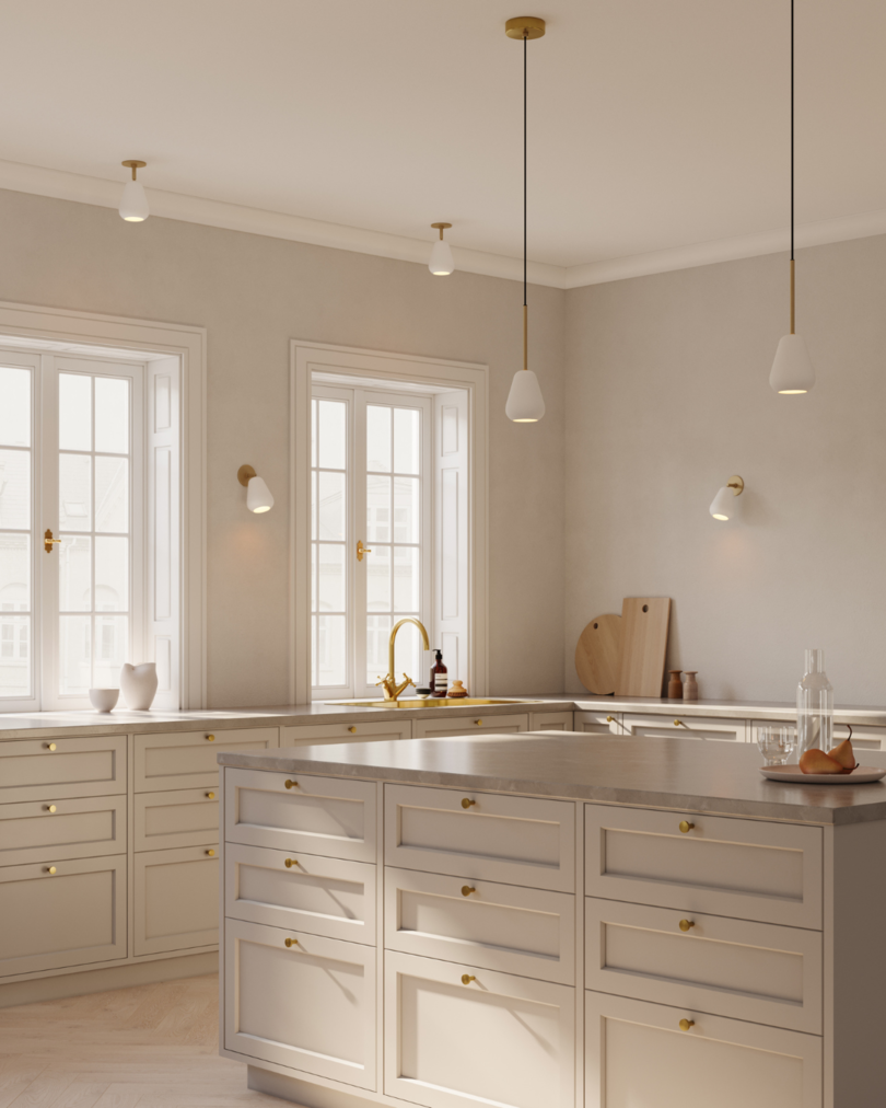 Anoli Spot Recessed indbygningsspot, nordic gold / hvid • NUURA - Copenhagenhomedesign