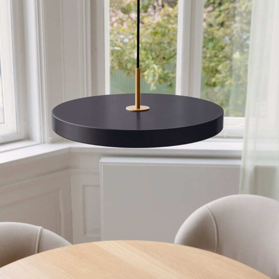 Asteria Plus pendel, grå og messing • UMAGE - Copenhagenhomedesign