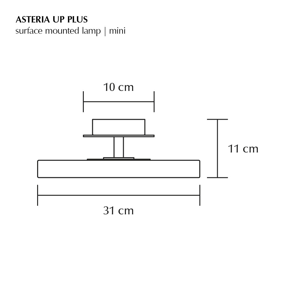 Asteria Up Plus loftlampe, sort og messing • UMAGE - Copenhagenhomedesign