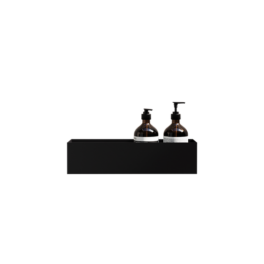 Shower shelf, black • NICHBA
